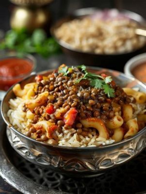  Koshari: ¡Un Festín Vegetal Picante y Reconfortante que Te Transportará a la Vibrante Memphis, Egipto!